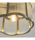 Ridgeton Scallop Cylindrical Ceiling Light Antique Brass Clear Ribbed Glass-5