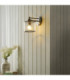 Ridgeton Wall Lamp Antique Brass Clear Ribbed Glass-2