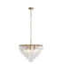 Loretta Pendant Light Brushed Aged Brass Clear Bubble Glass-1