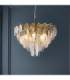 Loretta Pendant Light Brushed Aged Brass Clear Bubble Glass-3