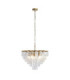 Loretta Pendant Light Brushed Aged Brass Clear Bubble Glass-8
