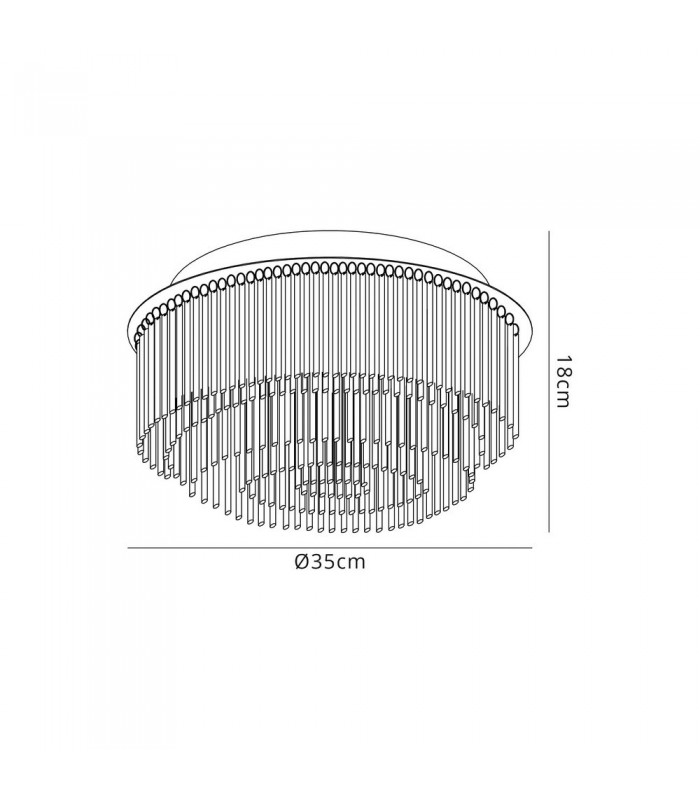 Semi Flush Ceiling Light, 6 x G9, IP44, Polished Chrome, Clear Glass - 2