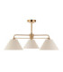 Wallbridge Multi Arm Semi Flush Ceiling Light Brushed Aged Brass Natural Linen-8