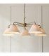 Wallbridge Multi Arm Pendant Light Brushed Aged Brass Natural Linen-4