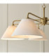 Wallbridge Multi Arm Pendant Light Brushed Aged Brass Natural Linen-6