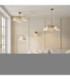 Wallbridge Multi Arm Pendant Light Brushed Aged Brass Natural Linen-8