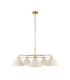 Wallbridge Multi Arm Pendant Light Brushed Aged Brass Natural Linen-10