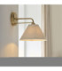 Wallbridge Dome Wall Lamp Brushed Aged Brass Natural Linen-4