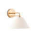 Wallbridge Dome Wall Lamp Brushed Aged Brass Natural Linen-8