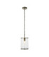 Hebden Slim Pendant Light Antique Brass Clear Glass-1