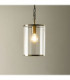 Hebden Slim Pendant Light Antique Brass Clear Glass-4
