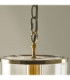 Hebden Slim Pendant Light Antique Brass Clear Glass-8