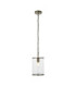 Hebden Slim Pendant Light Antique Brass Clear Glass-9