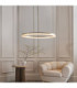 Lansina Integrated LED Pendant Light Brushed Gold Plated Opal Ribbed Acrylic-2