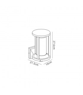 Wall Lamp Lantern, 1 x E27, IP65, Anthracite - 2