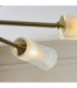 Avelyn Multi Arm Pendant Light Antique Brass Clear Ribbed Glass-6
