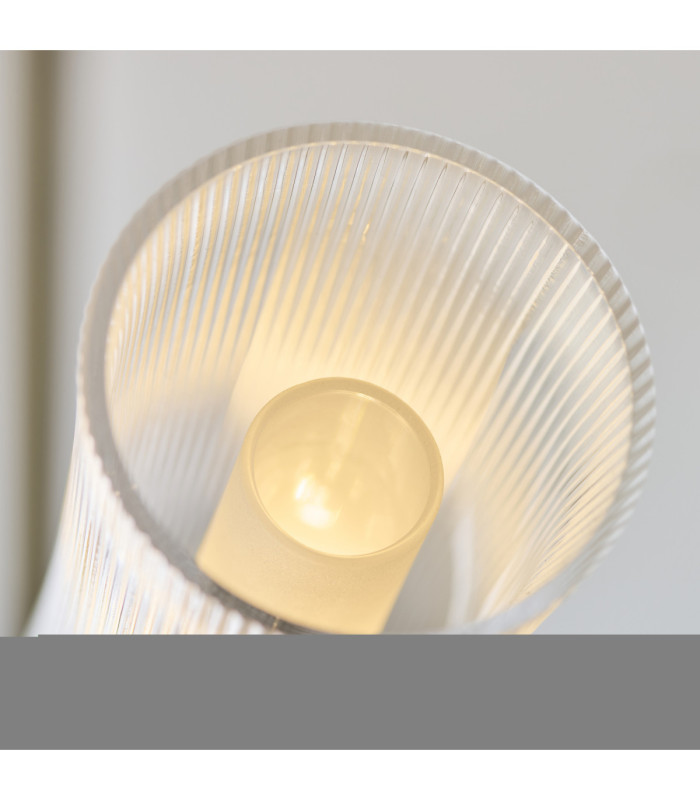Avelyn Multi Arm Pendant Light Antique Brass Clear Ribbed Glass-7