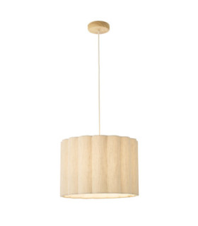 Olson Cylindrical Pendant Light Oak Wood Natural-1