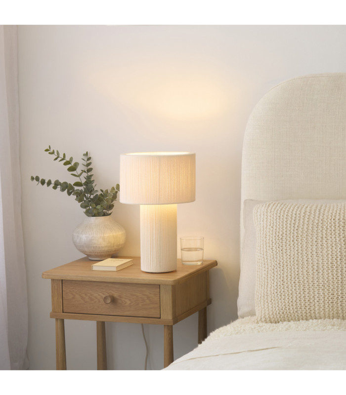 Noah Table Lamp Cream Cotton-2