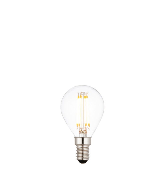 E14 LED Filament Golf Bulb Clear Glass Bright Nickel-1