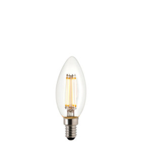 E14 LED Filament Candle Bulb Clear Glass Bright Nickel-1