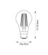 B22 LED Filament GLS Bulb Clear Glass Bright Nickel-2