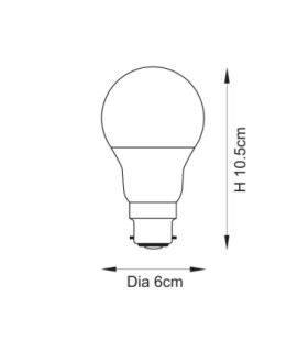 Essentials B22 LED GLS Bulb Opal Pc Gloss White Plastic-2