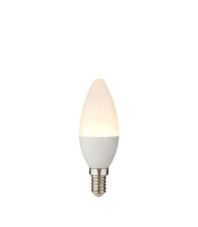 Essentials E14 LED Candle Bulb Opal Pc Gloss White Plastic-1