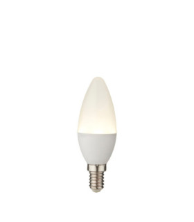 Essentials E14 LED Candle Bulb Opal Pc Gloss White Plastic-1