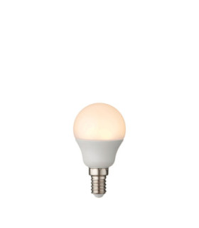 Essentials E14 LED Golf Bulb Opal Pc Gloss White Plastic-1