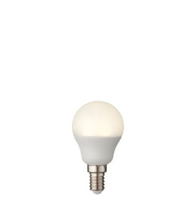 Essentials E14 LED Golf Bulb Opal Pc Gloss White Plastic-1