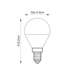 Essentials E14 LED Golf Bulb Opal Pc Gloss White Plastic-2