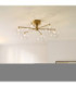 Oslo Multi Arm Semi Flush Ceiling Light Brushed Aged Brass Clear Glass-2