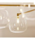 Oslo Multi Arm Semi Flush Ceiling Light Brushed Aged Brass Clear Glass-6