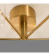 Oslo Multi Arm Semi Flush Ceiling Light Brushed Aged Brass Clear Glass-7