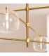 Oslo Multi Arm Semi Flush Ceiling Light Brushed Aged Brass Clear Glass-6