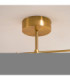 Oslo Multi Arm Semi Flush Ceiling Light Brushed Aged Brass Clear Glass-7
