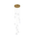 Oslo Cluster Pendant Light Brushed Aged Brass Clear Glass-8