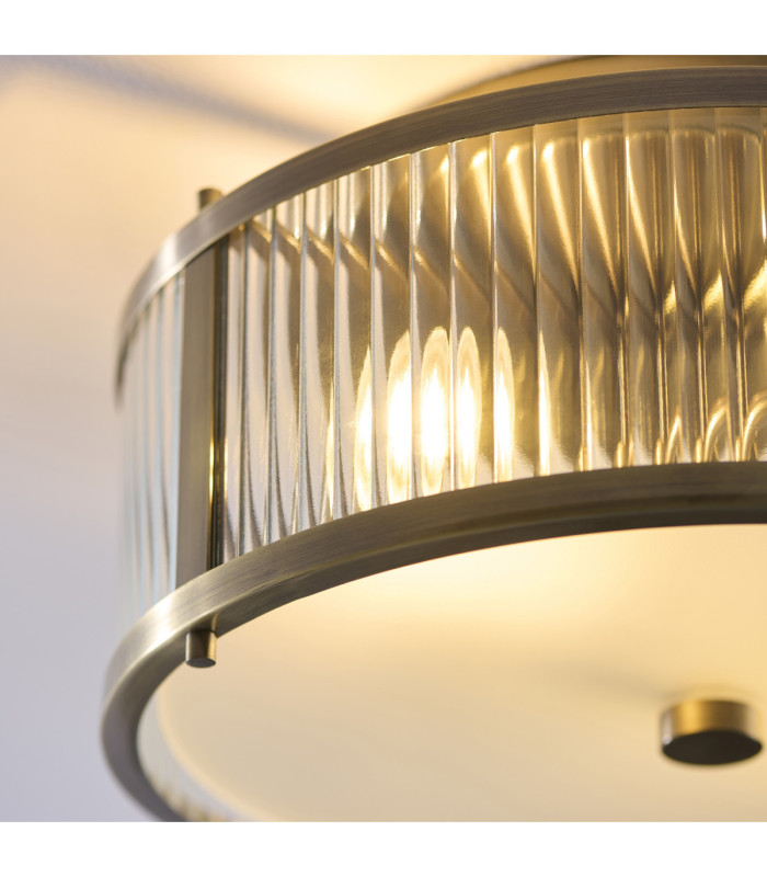 Ridgeton IP44 Bathroom Ceiling Light Antique Brass-5