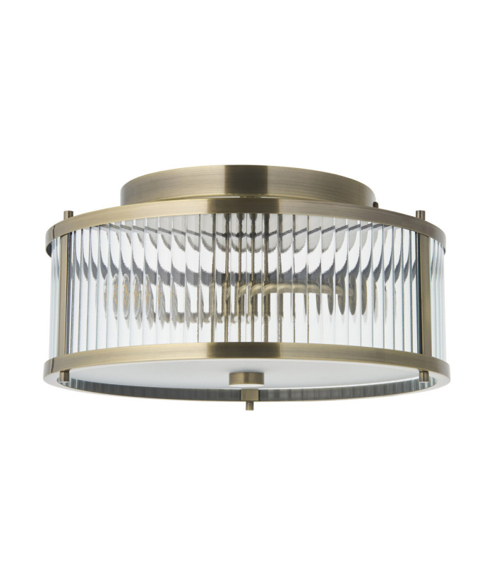 Ridgeton IP44 Bathroom Ceiling Light Antique Brass-7