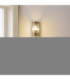 Ridgeton IP44 Bathroom Wall Lamp Antique Brass Clear Ribbed Glass-4