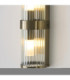 Ridgeton IP44 Bathroom Wall Lamp Antique Brass Clear Ribbed Glass-6