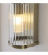 Ridgeton IP44 Bathroom Wall Lamp Antique Brass Clear Ribbed Glass-7