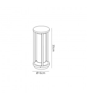 Post Lamp Medium, 1 x E27, IP65, Anthracite - 2