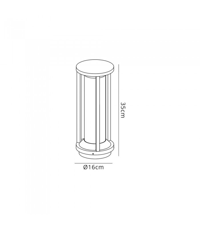 Post Lamp Medium, 1 x E27, IP65, Anthracite - 2