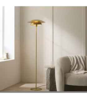 Lyon Floor Lamp Satin Brass-2