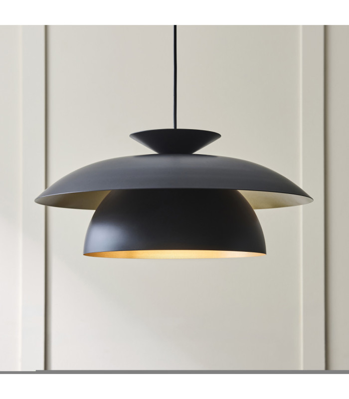 Lyon Dome Pendant Light Matt Black-5