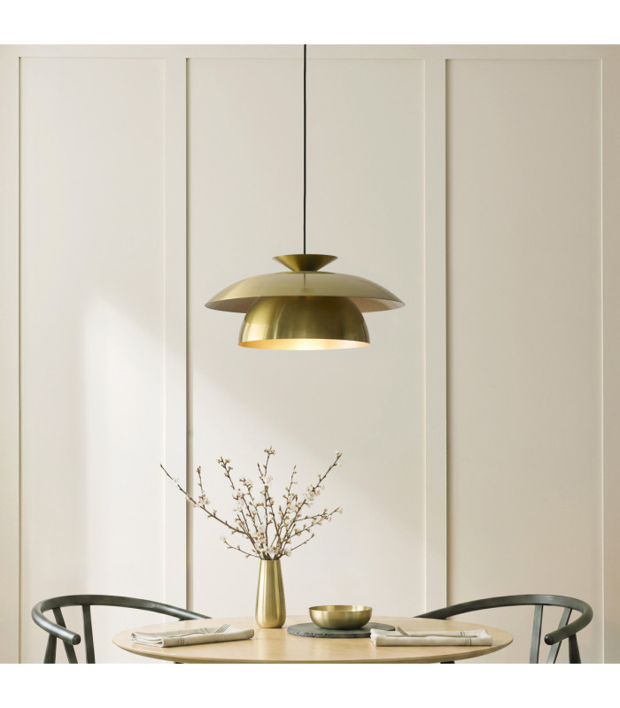 Lyon Dome Pendant Light Satin Brass-2