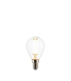 White Filament E14 LED Golf Bulb Clear Glass Bright Nickel-1