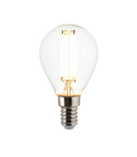 White Filament E14 LED Golf Bulb Clear Glass Bright Nickel-2